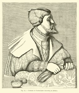 Bajorrelieve de alabastro del Emperador Carlos V de French School