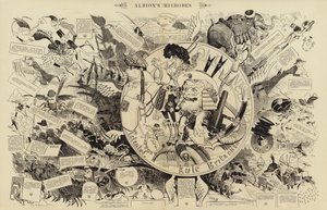 Los microbios de Albion (grabado) de French School