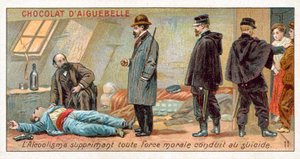El alcoholismo suprime toda fuerza moral y conduce al suicidio de French School