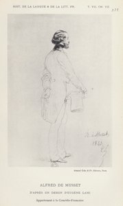 Alfred de Musset (litografía) de French School