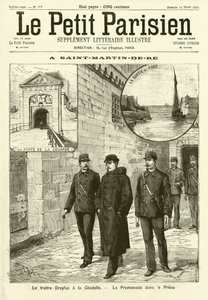 Alfred Dreyfus en prisión en Saint-Martin-de-Ré, Francia de French School