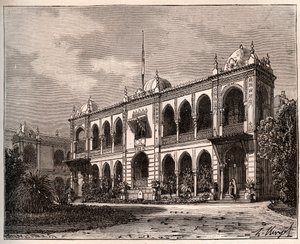 Argel - Palacio del Gobernador en Mustapha - grabado en 