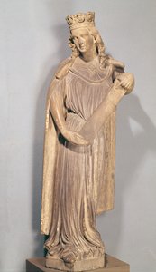 Figura alegórica de la Pequeña Iglesia, de la Catedral de Estrasburgo de French School