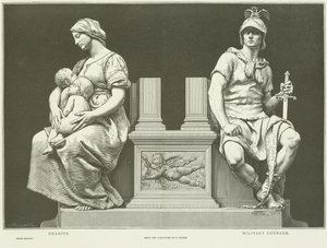 Alegorías de la Caridad y el Valor Militar de French School