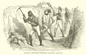 Atrincheramientos aliados antes de Leipzig de French School