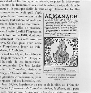 Almanaque hecho por Michel de Nostradame (Nostradamus) (1503-66) 1715