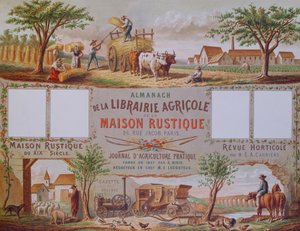 Almanaque de la librería agrícola La Maison Rustique, c.1860