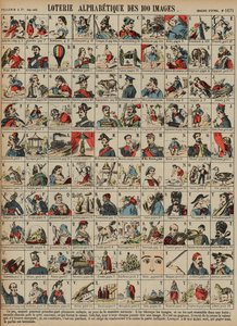Lotería alfabética de cien imágenes de French School