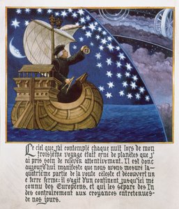 Américo Vespucio navegando por las estrellas en su tercer viaje de French School
