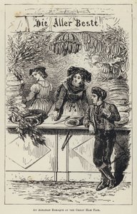 Una baraque alsaciana en la Gran Feria del Jamón (grabado) de French School