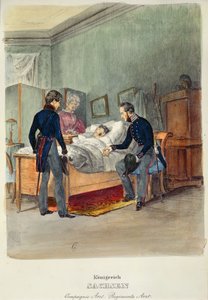 Un médico del ejército en el Reino de Sajonia, c.1840 de French School