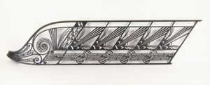 Una balaustrada de escalera Art Deco diseñada por Delion, c.1920s-1930s de French School