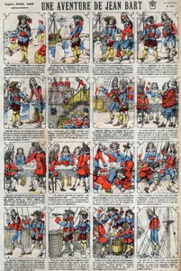Una aventura de Jean Bart (1650 - 1702), corsario francés. Imagen de Épinal de finales del siglo XIX de French School
