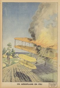 Un avión en llamas de French School