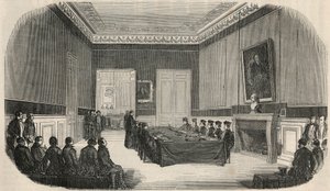 Un examen en la sala de juntas de la Escuela de Derecho en París - Grabado en “Tableau-de-Paris” por Edmond Texier 1852 de French School