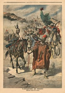 Anarquía en Marruecos, saqueo entre tribus, ilustración de 