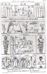 Ilustraciones y símbolos religiosos y astronómicos del Antiguo Egipto y Persia de French School