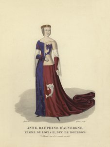 Ana de Auvernia, esposa de Luis II, Duque de Borbón de French School