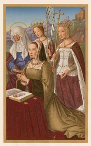 Ana de Bretaña en oración de French School