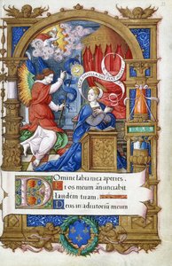 Anunciación, de un Libro de Horas hecho para Francisco I de French School