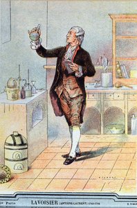 Antoine Laurent de Lavoisier (1743-94) ilustración de un libro de texto escolar, c.1900 de French School
