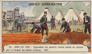 Aparato para transportar globos militares por carretera de French School