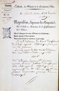 Nombramiento por Napoleón de André Marie Ampère como inspector de Politécnica - Mención obligatoria: Archivos de la Bibl. de la Escuela Politécnica de French School