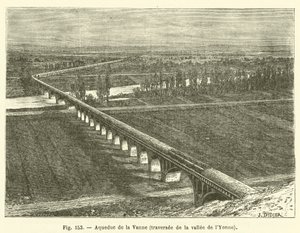 Acueducto de la Vanne, travesía del valle del Yonne de French School