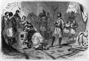 Argrim, obispo de Langres (siglo IX). Grabado en “Histoire des Papes-Rois-Queen and Empereurs a travers les centuries” por Maurice Lachatre de French School