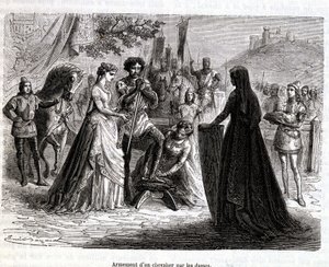 Armar a un caballero por las damas en el siglo XI - en "Histoire de France" de Martin de French School