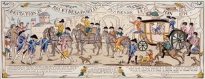 Detención del rey y su familia en Varennes el 22 de junio de 1791