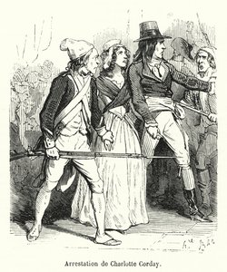 Arresto de Charlotte Corday de French School