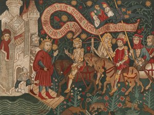 Llegada de Juana de Arco al Castillo de Chinon, 6 de marzo de 1428 de French School