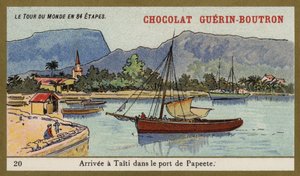 Llegando al puerto de Papeete, Tahití de French School