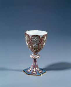 Arte francés: jarra sobre soporte móvil formando un soporte de exhibición. Porcelana dura de French School