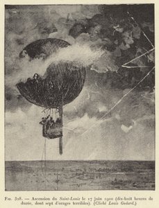 Ascensión de Saint-Louis el 17 de junio de 1900 (dieciocho horas de duración, de las cuales siete fueron de tormentas terribles) de French School