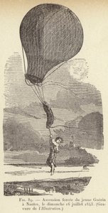 Ascensión forzada del joven Guerin en Nantes, el domingo 16 de julio de 1843 de French School