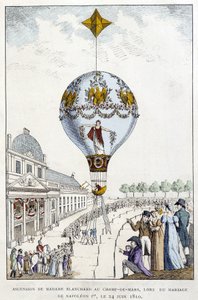 Ascensión de Madame de Blanchard en Champs-de-Mars, en la boda de Napoleón I, 24 de junio