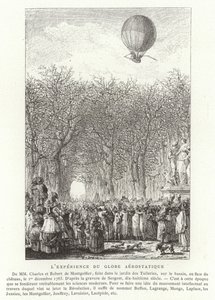 Ascenso del Globo Aerostático de los Hermanos Montgolfier, París, 1 de diciembre de 1783 de French School