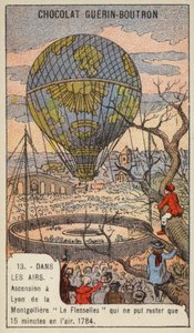 Ascenso del globo Le Flesselles, Lyon, Francia de French School