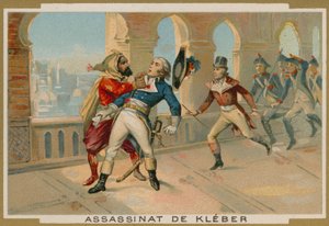 Asesinato de Jean-Baptiste Kléber, comandante de las tropas francesas en Egipto, El Cairo, 1800 de French School