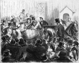 Ataque a la Reina de Inglaterra Victoria (1819-1901) de French School