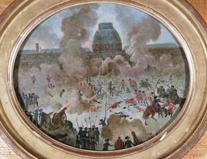 Ataque a las Tullerías, París, 10 de agosto de 1792 de French School