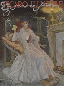 Al calor del fuego. Portada de Le Figaro Illustre, enero de 1896 de French School