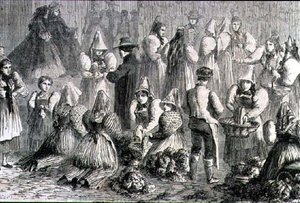 Mercado de Augsburgo en la década de 1860