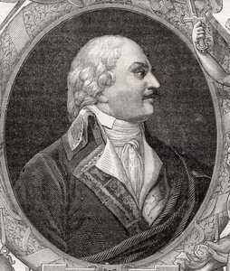 Auguste-Henri-Marie-Picot, Marqués de Dampierre, grabado por Stephane Pannemaker (1847-1930) de 
