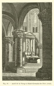 Altar de la Virgen en Saint-Germain des Prés, 1840 de French School