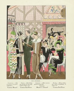 Aux Accacias .., de Art-Gout-beaute, pub.1924 (pochoir Print)