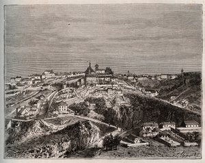 Avallon - Borgoña-Franco Condado - grabado en “La France illustrée: geografía, historia, administración estadística” por V.A. Malt-Brown. 1884 de French School