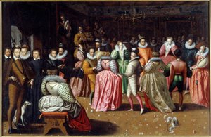Baile en la corte del Rey Enrique III y la Reina Catalina de Médicis, conocido como el Baile del Duque de Alençon de French School